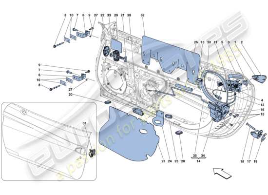 a part diagram from the Ferrari California parts catalogue