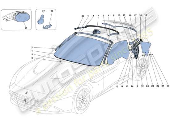 a part diagram from the Ferrari California parts catalogue