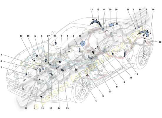 a part diagram from the Ferrari California parts catalogue