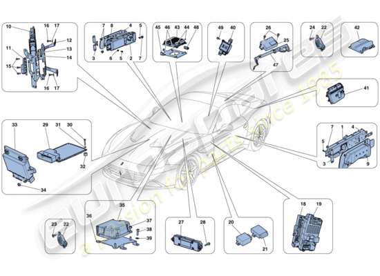 a part diagram from the Ferrari California parts catalogue