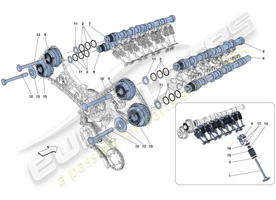 a part diagram from the Ferrari California parts catalogue