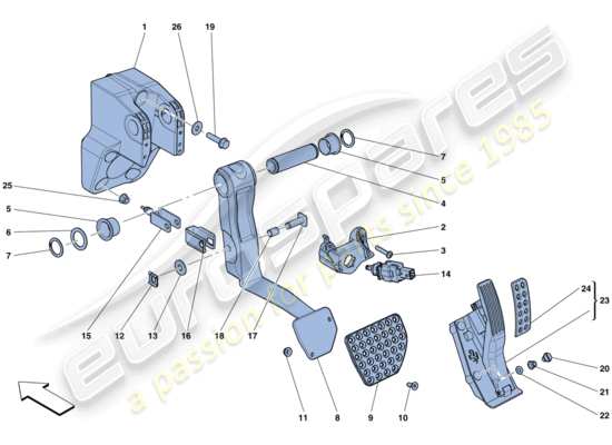 a part diagram from the Ferrari California parts catalogue