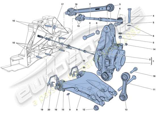 a part diagram from the Ferrari California parts catalogue