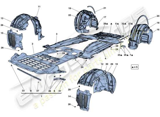 a part diagram from the Ferrari California parts catalogue