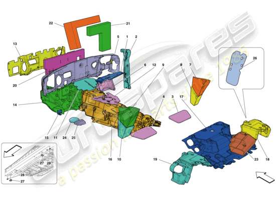 a part diagram from the Ferrari California parts catalogue