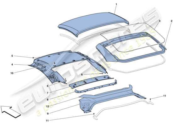 a part diagram from the Ferrari California parts catalogue