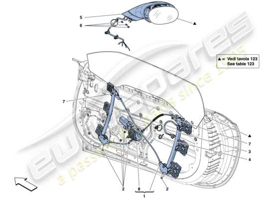 a part diagram from the Ferrari California parts catalogue