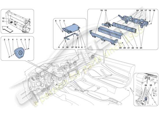 a part diagram from the Ferrari California parts catalogue