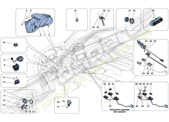 a part diagram from the Ferrari California parts catalogue