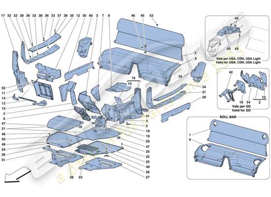 a part diagram from the Ferrari 458 parts catalogue