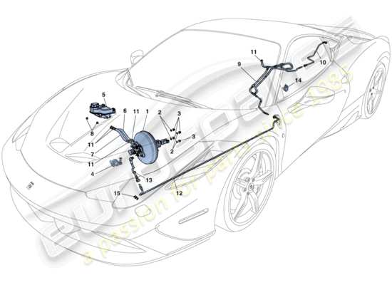 a part diagram from the Ferrari 458 parts catalogue