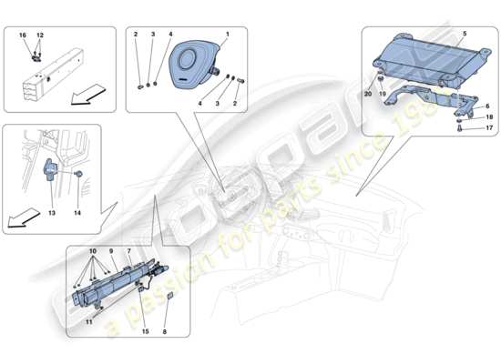 a part diagram from the Ferrari 458 parts catalogue