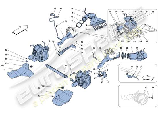 a part diagram from the Ferrari 458 parts catalogue