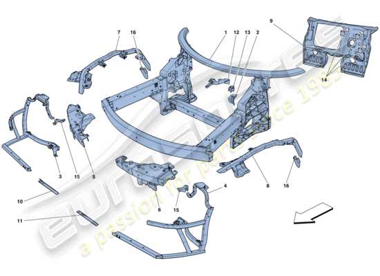 a part diagram from the Ferrari 458 parts catalogue