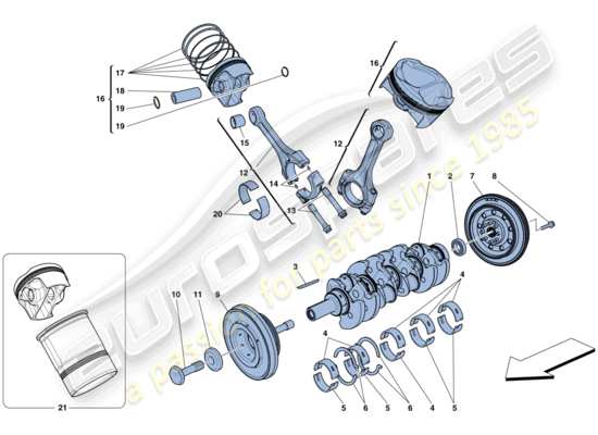 a part diagram from the Ferrari 458 parts catalogue