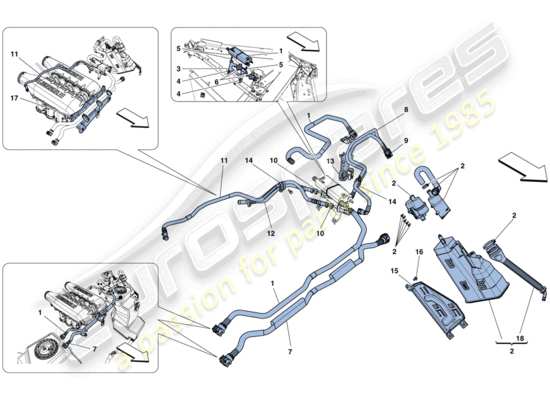 a part diagram from the Ferrari 458 parts catalogue