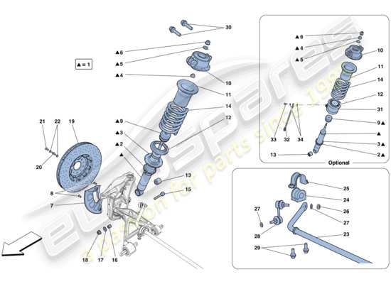 a part diagram from the Ferrari 458 parts catalogue