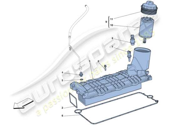 a part diagram from the Ferrari 458 parts catalogue