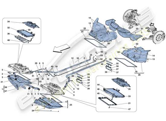 a part diagram from the Ferrari 458 parts catalogue