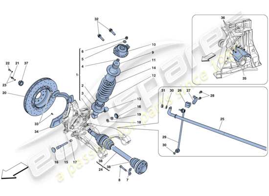 a part diagram from the Ferrari 458 parts catalogue