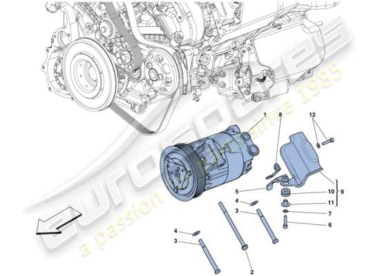 a part diagram from the Ferrari 458 parts catalogue