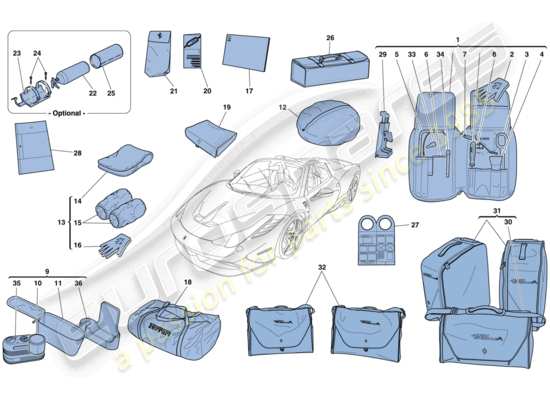 a part diagram from the Ferrari 458 parts catalogue