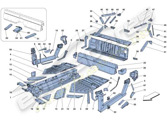 a part diagram from the Ferrari 458 parts catalogue