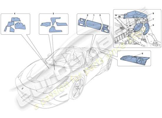 a part diagram from the Ferrari 458 parts catalogue