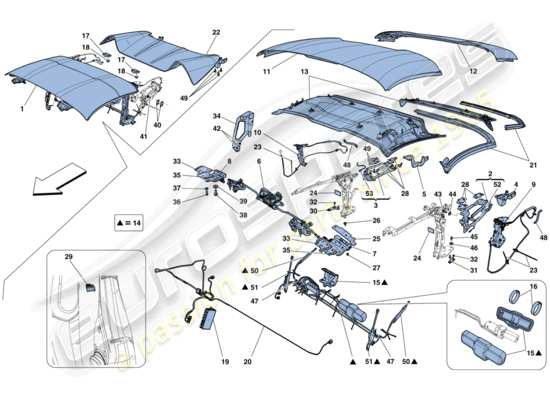 a part diagram from the Ferrari 458 parts catalogue