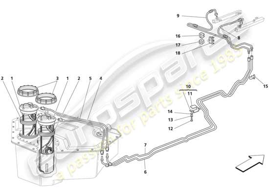 a part diagram from the Maserati 4200 parts catalogue