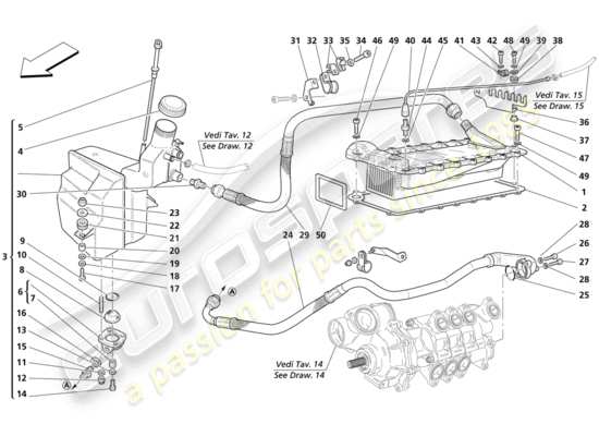 a part diagram from the Maserati 4200 parts catalogue