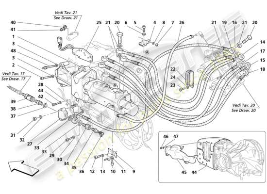 a part diagram from the Maserati 4200 parts catalogue