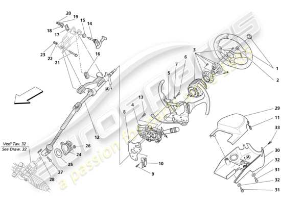 a part diagram from the Maserati 4200 parts catalogue