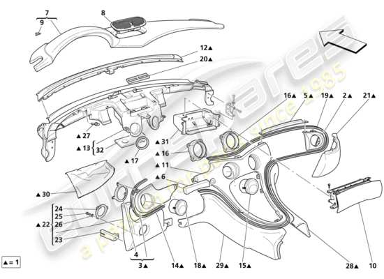 a part diagram from the Maserati 4200 parts catalogue