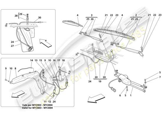 a part diagram from the Maserati 4200 parts catalogue