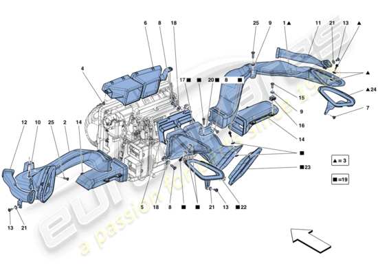 a part diagram from the Ferrari 488 parts catalogue