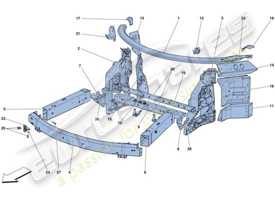 a part diagram from the Ferrari 488 parts catalogue