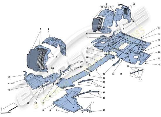 a part diagram from the Ferrari 488 parts catalogue