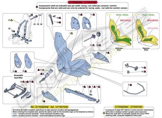 a part diagram from the Ferrari 488 parts catalogue