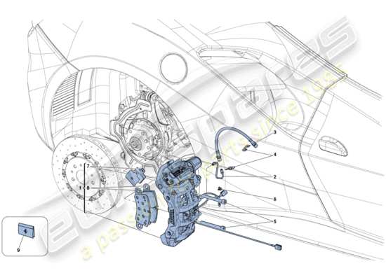 a part diagram from the Ferrari 488 parts catalogue