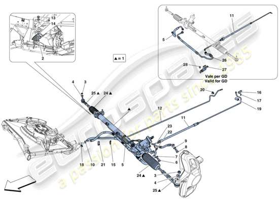 a part diagram from the Ferrari 488 parts catalogue