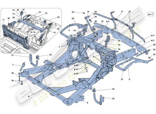 a part diagram from the Ferrari 488 parts catalogue