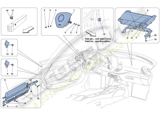 a part diagram from the Ferrari 488 parts catalogue