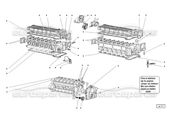 a part diagram from the Lamborghini Diablo parts catalogue