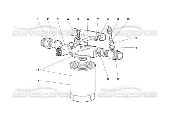 a part diagram from the Lamborghini Diablo parts catalogue