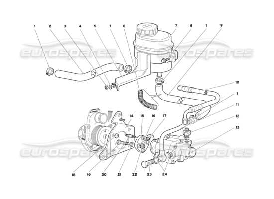 a part diagram from the Lamborghini Diablo parts catalogue