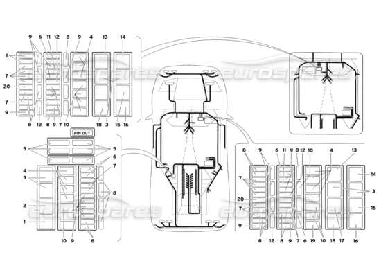 a part diagram from the Lamborghini Diablo parts catalogue