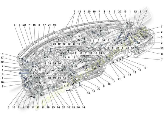 a part diagram from the Ferrari 488 parts catalogue