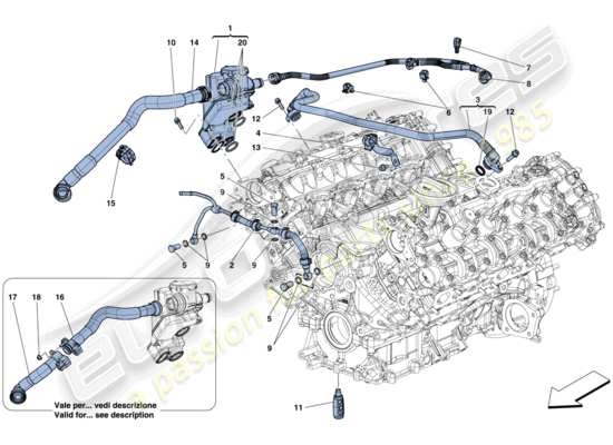 a part diagram from the Ferrari GTC4 parts catalogue