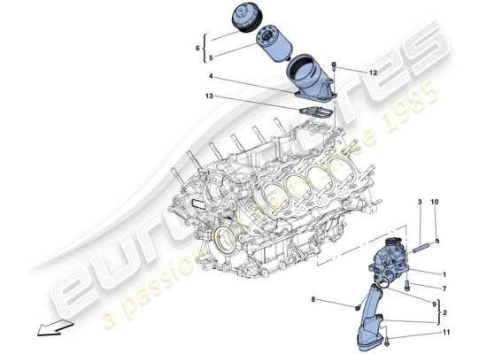 a part diagram from the Ferrari GTC4 parts catalogue